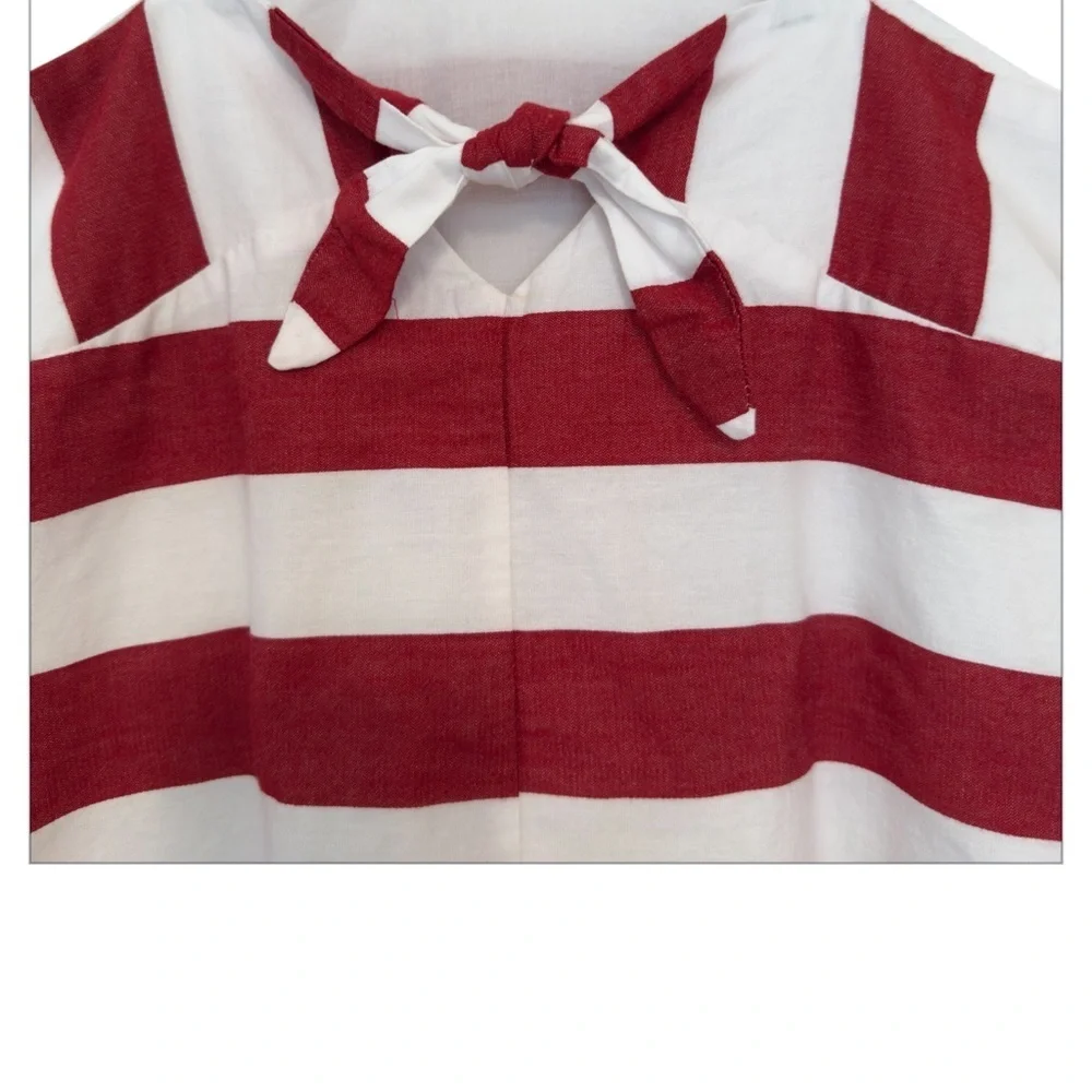 Habitual Girl -red & white striped patriotic Halter Top- NWT Girls Size 13